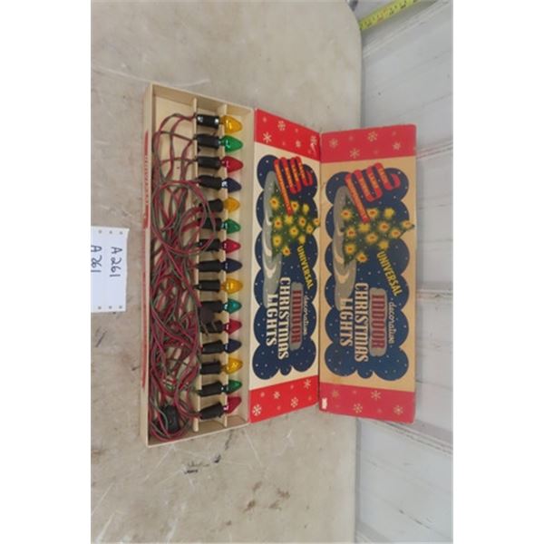 Box of Vintage Universal Indoor Christmas Lights