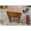 Image 3 : Nice Size Solid wood Butcher Block 22"x22"x30" - Would Make for a Great Kitchen Island !!