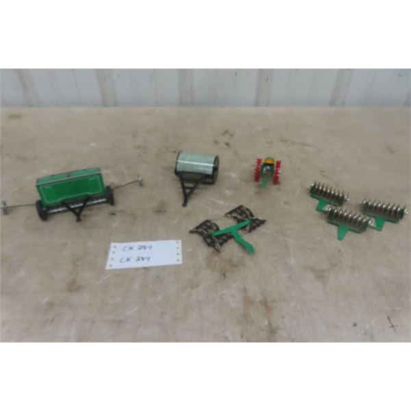 Lot of 1:25 Scale Tin Tractor Implements - Pavor Nachod