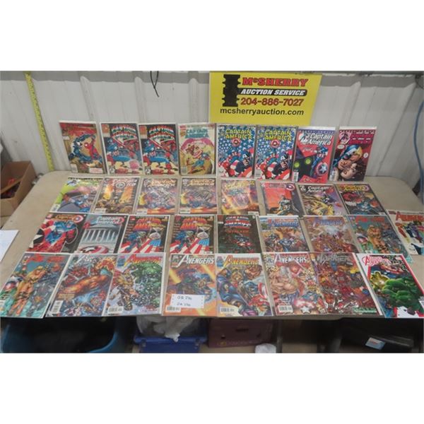 33 Marvel Comics ; Amazing Spiderman, Captain America, Avengers