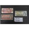 Image 1 : Vintage Canadian Paper Money; 1973- $1, 1986 -$2, 1954 - $2