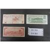 Image 5 : Vintage Canadian Paper Money; 1973- $1, 1986 -$2, 1954 - $2