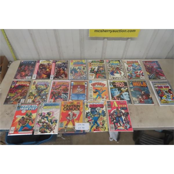Lot of 20 Assorted Comics ; Teen Titans #2, Star Trek 1, Micronauts 1, CPT Canuck 1 plus others