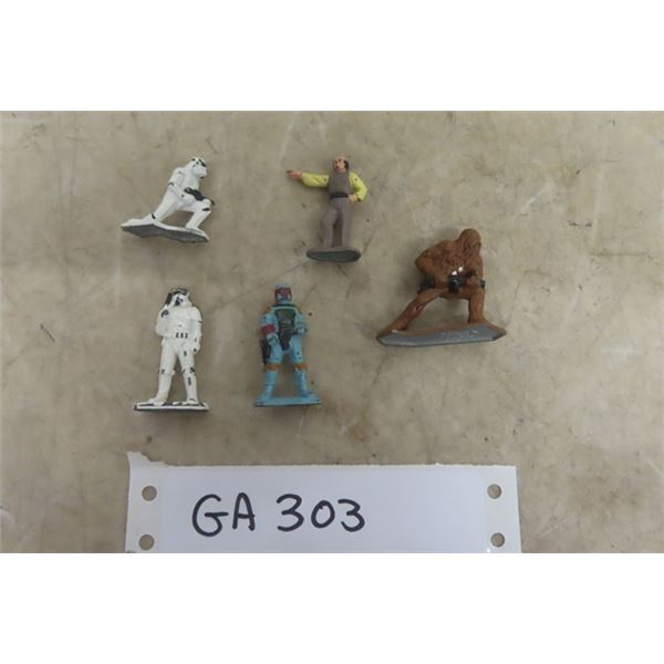 5 Very Small Star Wars Metal FIgures