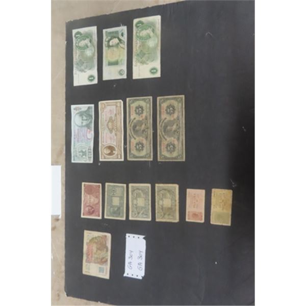 Assorted Foreign Paper Money ; Italy, Mexico, UK 