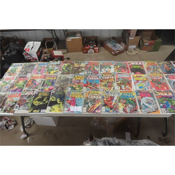 Lot of 36 Comics ; King Conan 2-13, Assorted Hulks, Destroyer Duck #1