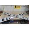 Image 1 : Railway Crossing 2 piece Aluminum Sign - Each Panel 68" Long 