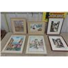 Image 1 : 6 Assorted Watercolors - Framed - some are Signed - Largest 14" x 18" 