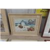 Image 3 : 6 Assorted Watercolors - Framed - some are Signed - Largest 14" x 18" 