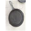 Image 2 : 3 Cast Iron Frying Pans - 10.5", 9.5", 8.5" - 2 Lodge + 1 Unmarked