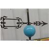 Image 2 : Vintage Windvane 44.5" Tall, Wind Arrow 18" Long with Blue Bulb