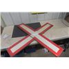 Image 1 : Metal 2 pc Railway Crossing Sign Each 48" Long