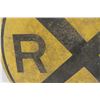 Image 2 : Vintage Railroad Crossing Sign 30" Wide - i believe Metal/ Porcelain