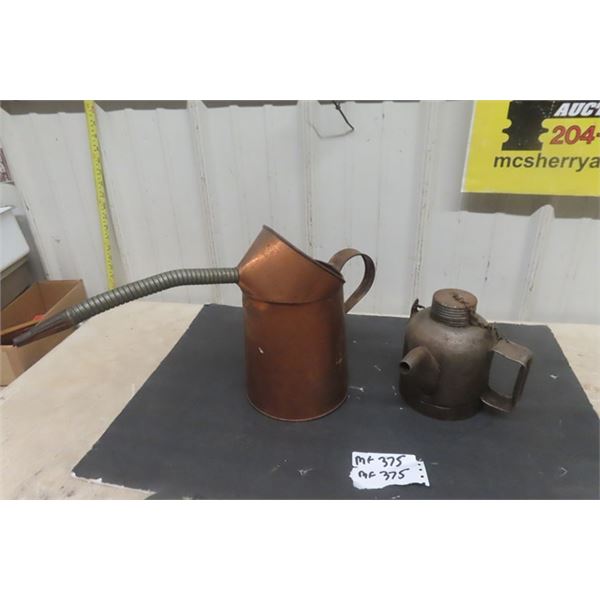 Gall Copper Oil Jug + CPR Metal Oil Jug
