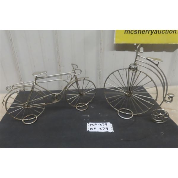 2 Metal Bicycle Displays; 1) 12" x13", 1) 9" x 16" 