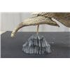Image 3 : Art Carving Eagle Horn + Base Soap Stone 10" x 12" 