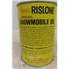 Image 3 : Rislone Snowmobile Oil Quart Can - Excellent Condition - 2 Pressed Pour Holes 