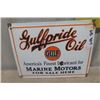 Image 1 : Gulf Oil Porcelain Sign 13" x 16" - Modern