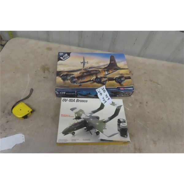 2 Military Model Airplanes; 1) 1:72 Scale, 1) 1: 48 Scale