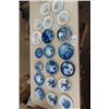 Image 1 : 20 Assorted Blue Plates - Royal Copenhagen, Delfite, Eschenbach 