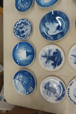 20 Assorted Blue Plates - Royal Copenhagen, Delfite, Eschenbach ...