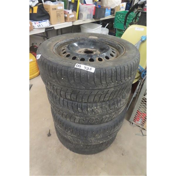 4 Michelin Tires + Rims 215 / 55 R16 - 5 Hole - Rim has Ford Marking
