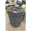 Image 1 : 4 Michelin Tires + Rims 215 / 55 R16 - 5 Hole - Rim has Ford Marking