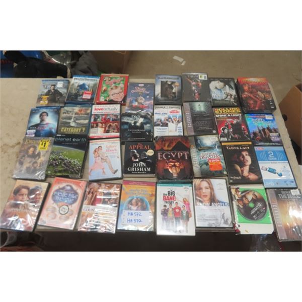 32 Assorted DVDs- Superman, Top Gun, Fast & Furious, Plus More 