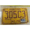 Image 3 : 9 License Plates; 1976 Motorcycle MB, 63 Saskatchewan plus others