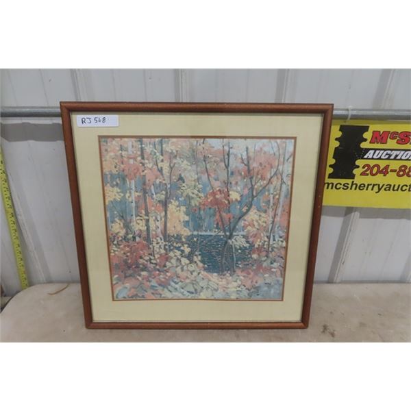 Framed Print "The Pool" by Tom Thompson 23'' x 22'' 