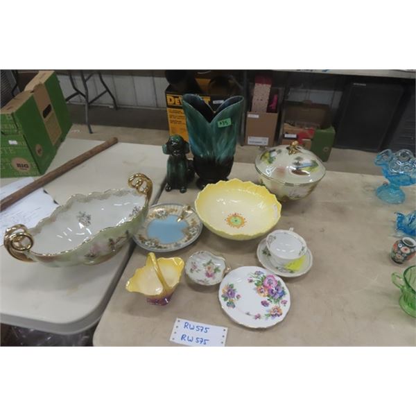 Assorted China/Dishes - Case, Covered Dish, Cup and Saucer, Bowl, Serving Dish- Royal Winton, Norita
