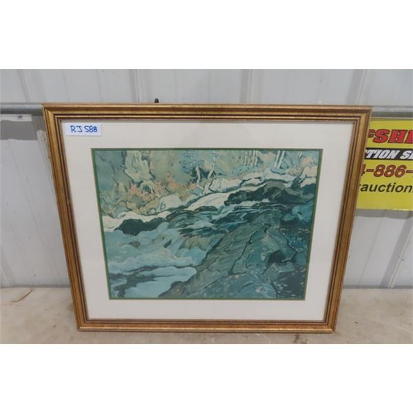 Framed Watercolor Print 26'' x 21'' 