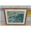 Image 1 : Framed Watercolor Print 26'' x 21'' 