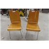 Image 1 : Pair of Laminate Wood Chairs 