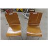 Image 2 : Pair of Laminate Wood Chairs 