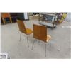Image 3 : Pair of Laminate Wood Chairs 