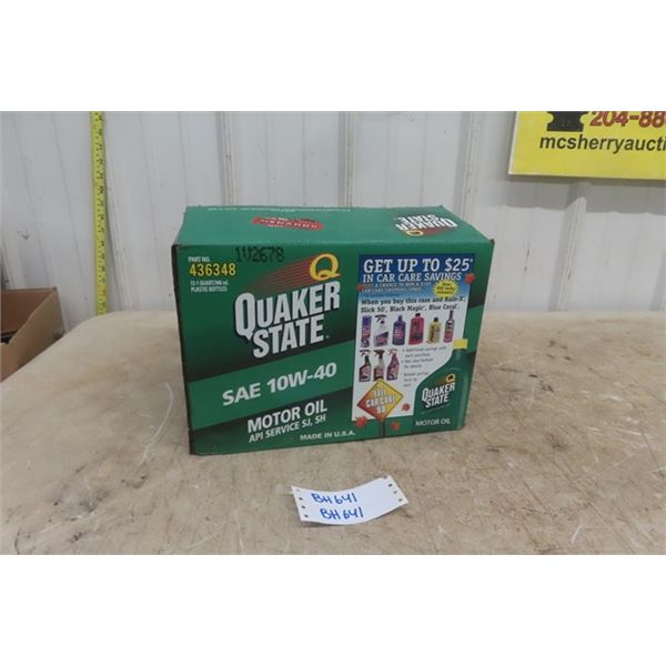 1 Case of 12 Quarts Quaker State 10W40 Motor Oil 