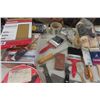 Image 5 : Large Assortment Paint Supplies - Brushes, Roller Sleeves, Scrapers, Trays 