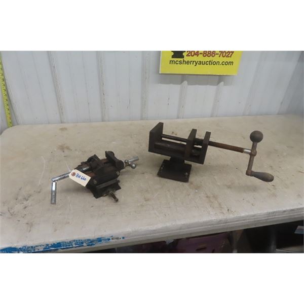 2 Drill Press Vices , 1 Marked 75