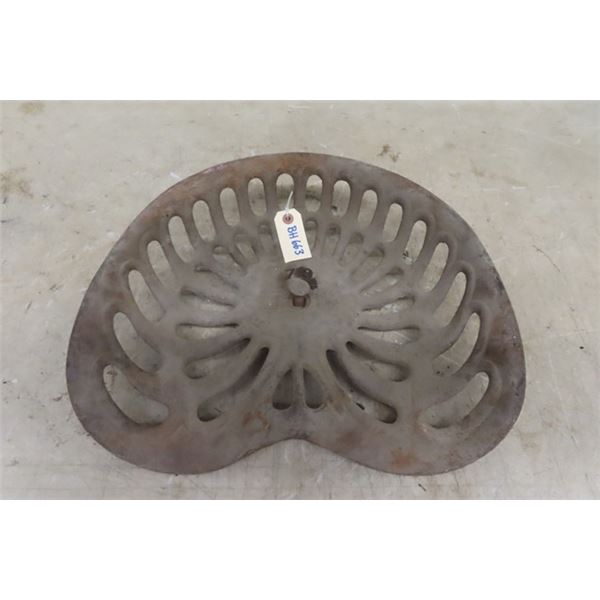 Vintage Cast Iron Tractor Seat , Marked '79' 