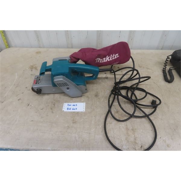 Makita 9924 DB Electric Belt Sander - Tested and Works 