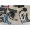 Image 3 : Assorted Staplers, Staples, Heat Gun, Cordless Screwdriver, Sewing Awl, Hand Vice, Plus More 