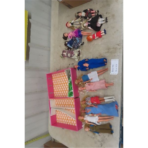 Vintage Barbie Doll Case, Dolls Plus Misc. Dolls