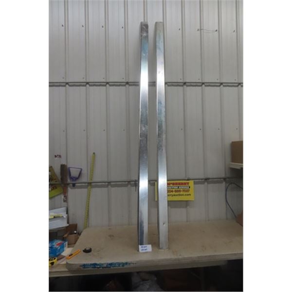 2 Pieces Stainless Steel Truck Box Rail Caps 97'' Long 4'' Wide