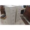 Image 2 : 2 Steel Works 4 Drawer Filing Cabinets - NO Keys 15" x 18" x 51" 