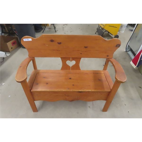 Cute Wooden Hall Seat + Bench 15" x 36" x 45" 