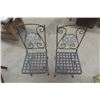 Image 2 : Pair of Heavy Duty Folding Porch Chairs with Ceramic Tile Center Back 