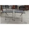 Image 5 : Pair of Heavy Duty Folding Porch Chairs with Ceramic Tile Center Back 