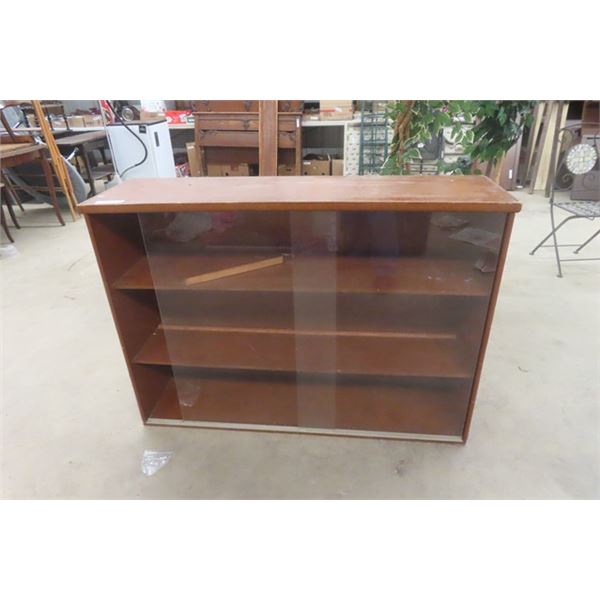 Wood 3 Shelf Display Case with Plexi Glass Doors - 51x36x14'' 