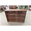 Image 1 : Wood 3 Shelf Display Case with Plexi Glass Doors - 51x36x14'' 